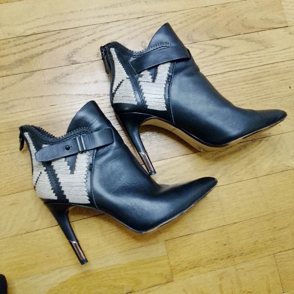 *Free With Purchase* Dolce Vita Black Pointed Leather Ankle Boots